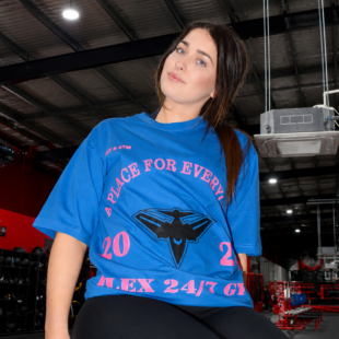 Flex "A Place For Everyone" Oversized Gym Tee – Blue Edition