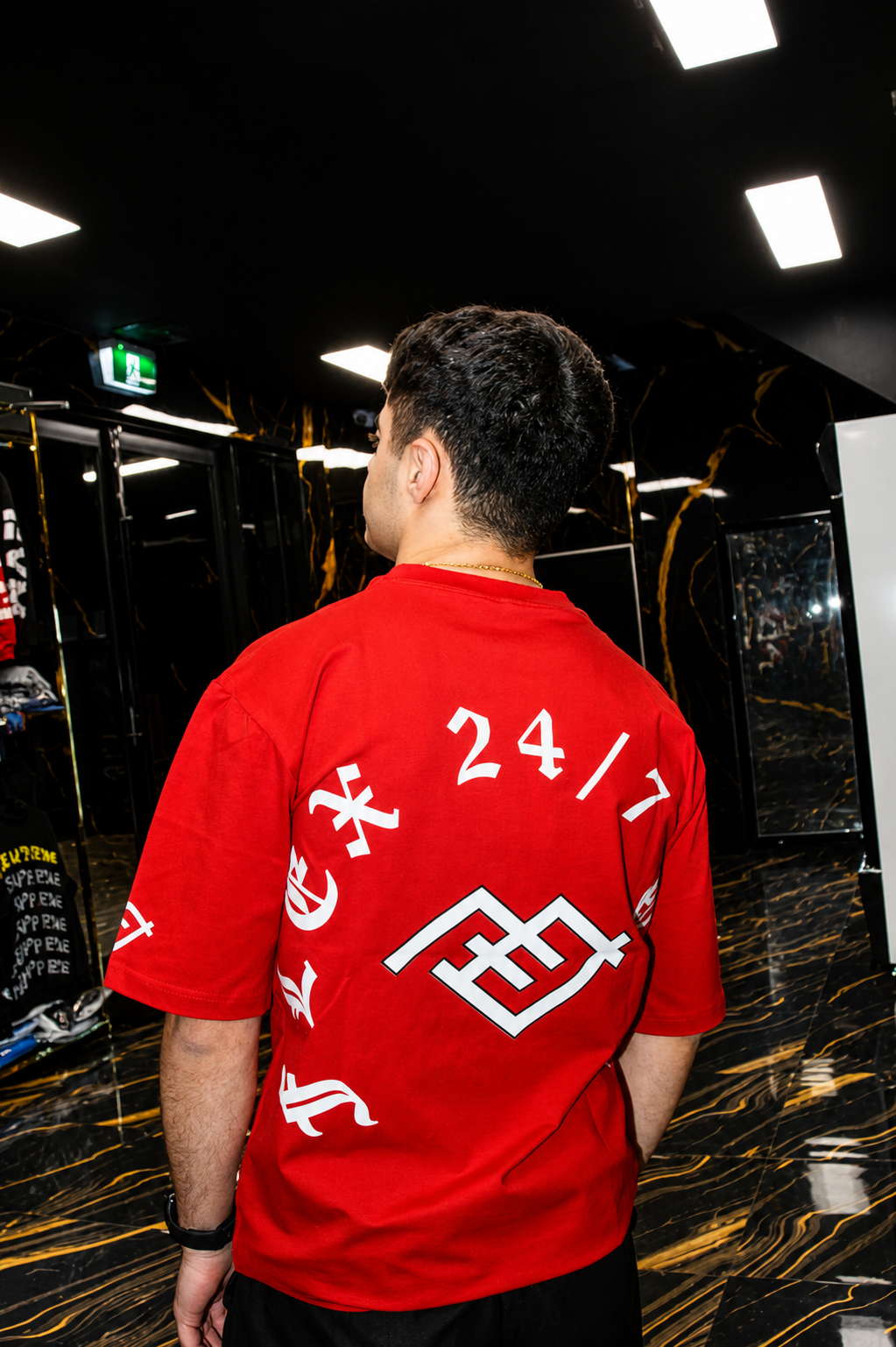 FLEX 24/7 Oversized Graphic T-Shirt – Red - Image 2